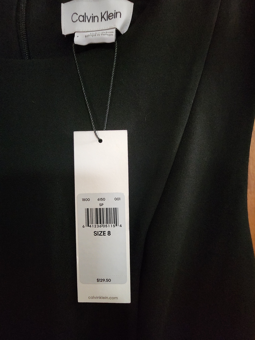 Calvin Klein Black Sleeveless Wide-Leg Jumpsuit - Picture 2 of 3